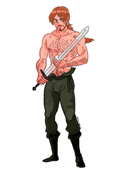 tohdaryl:  “Need your sword polished?"  Trust him, he’s a blacksmith. :) Commissioned by rum-locker.  