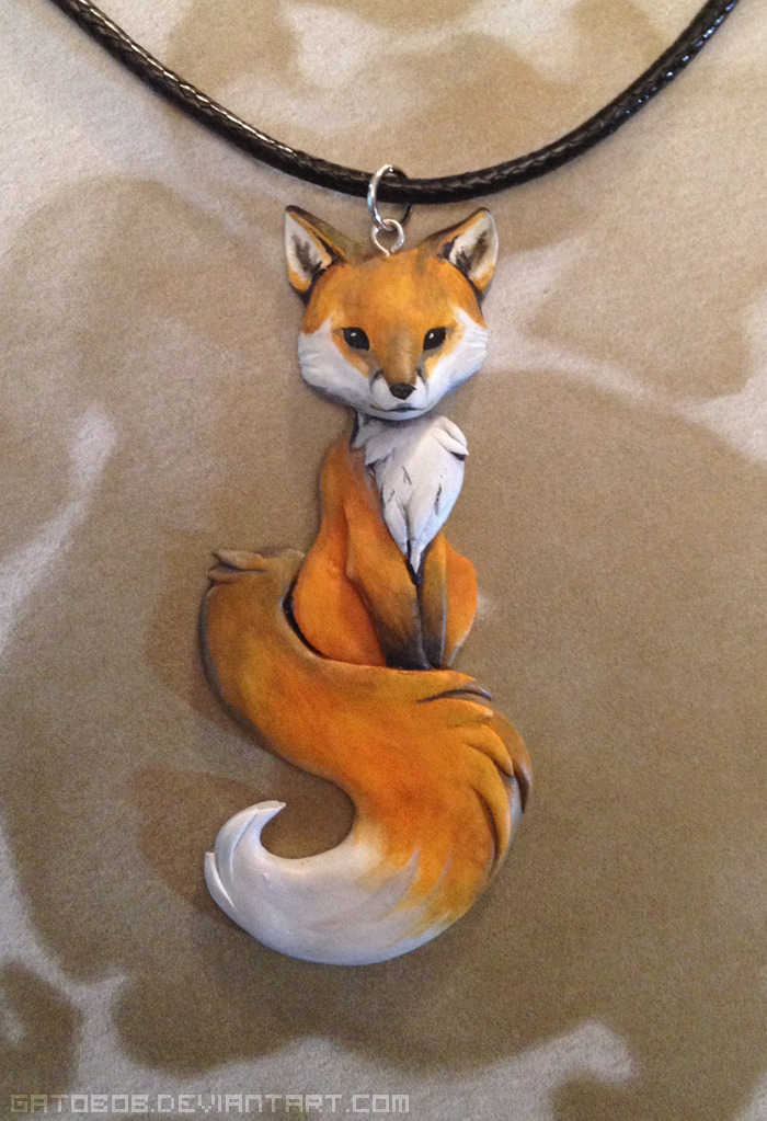 vslnvslnvvslv:  Red Fox Necklace by Gatobob  cuuute