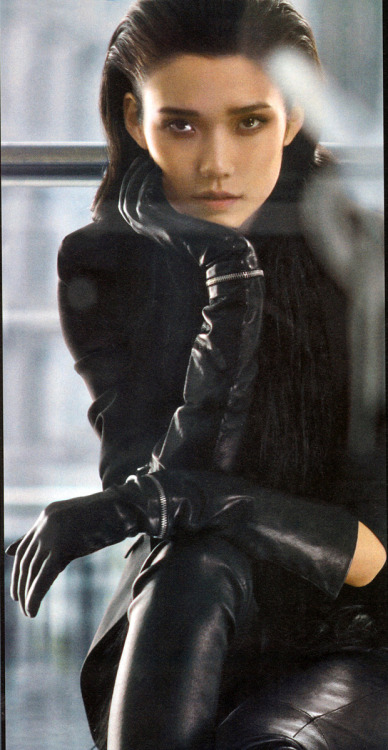 designerleather:Tao Okamoto for Kenneth Cole Leather Fall 2010