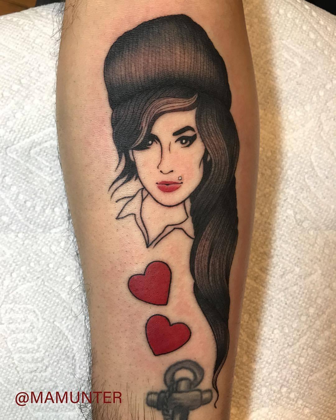 PURPLE FERDINAND  The second Amy Winehouse memorial tattoo I did