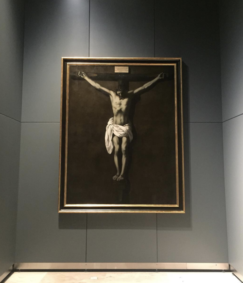 Francisco de Zurbarán - The Crucifixion.Preparing the exhibition “El arte de las naciones. El Barroc