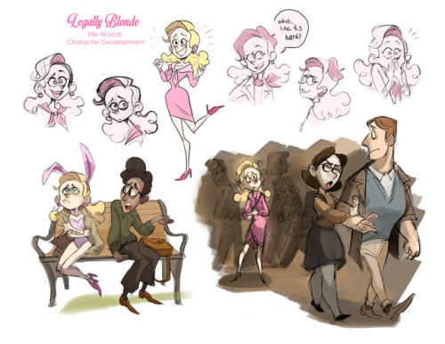 zeddyzi - zicart - Legally Blonde Mini Character Design...