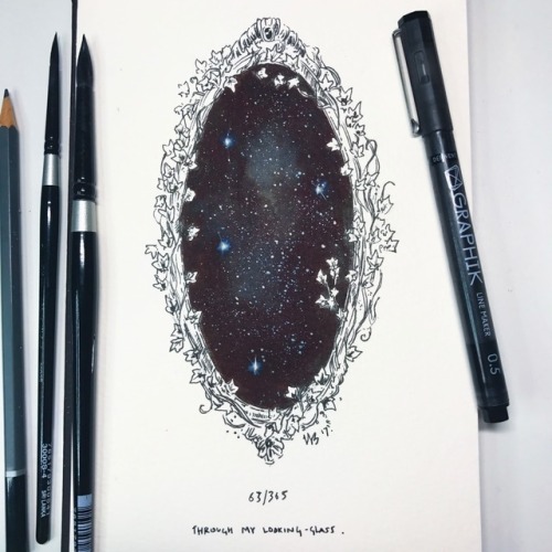 hennerzartwork:63/365 - Through my looking-glass // #drawing365 Take 3 //