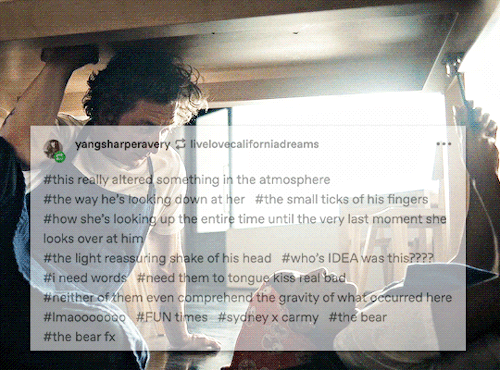 Carmy + Syd Tumblr Tags Season 2 