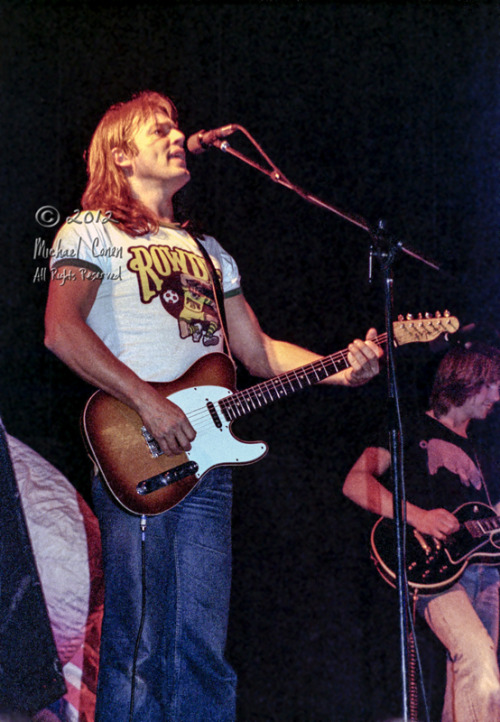 David Gilmour  Pink Floyd at Freedom Hall, in Louisville, Kentucky, June 17th, 1977.  ©  michaelcone