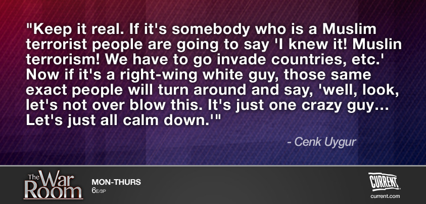 thewarroomctv:  Cenk Uygur on ‘The War Room’ last night. Click through for the