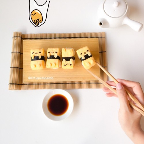 Gudetama themed yummies from Little Miss Bento