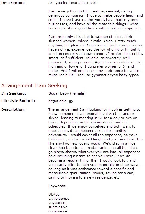 Good Description For Seeking Arrangement