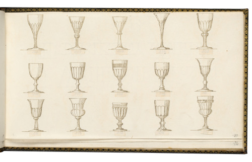 Designs for glasses, 1824. England. Unknown artist. Via V&amp;A