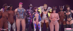 strapy:   My Overwatch female-family poster.   This is the female alternative version, the futa version is this way &gt; way   (Thanks to these creators for all these cool models/ports: @arhoangel, @colonelyobo, @ellowas, @pharah-best-girl, @metssfm,