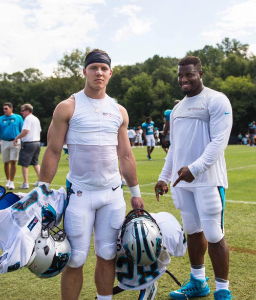 hotsexyathletes: Christian McCaffrey, pre-season camp w/ Carolina Panthers