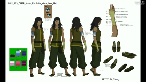 korranews:  Korra’s design evolution in Book 4. 