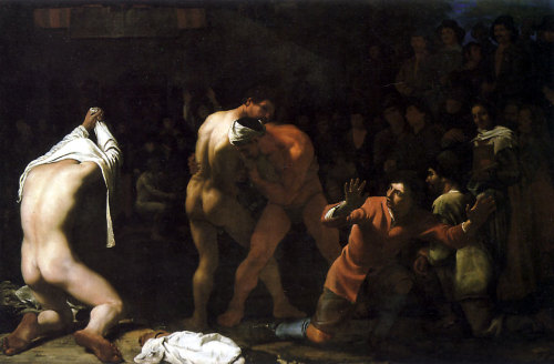 A Wrestling Match, by Michael Sweerts, Staatliche Kunsthalle, Karlsruhe.