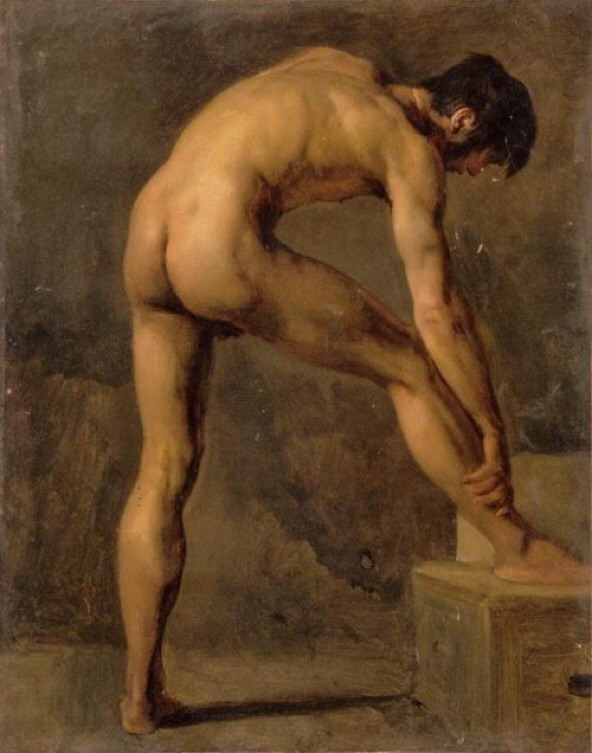 21primitive:  Achille Etna Michallon: “Academic study of male nude” (1820)