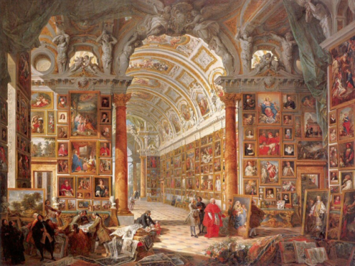 life-imitates-art-far-more:Giovanni Paolo Panini (1691-1765)“The Gallery of Cardinal Valenti G