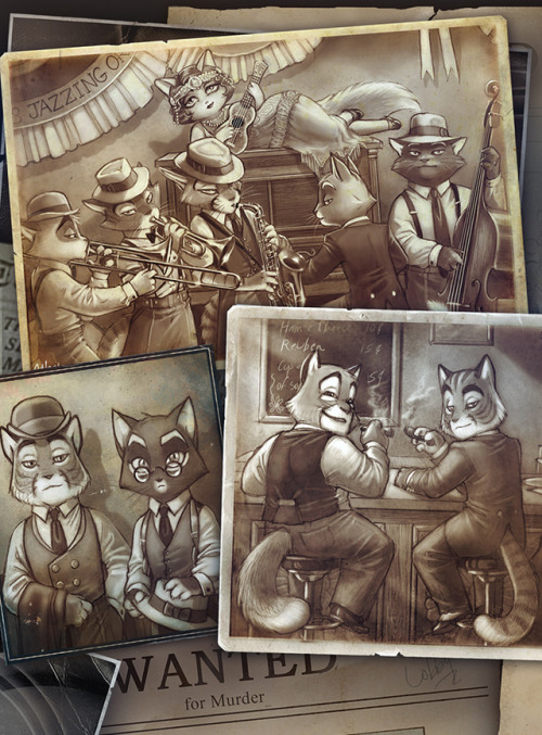 lackadaisycats:I just got around to updating the old Scrapbook artwork with new “photos”, retouching