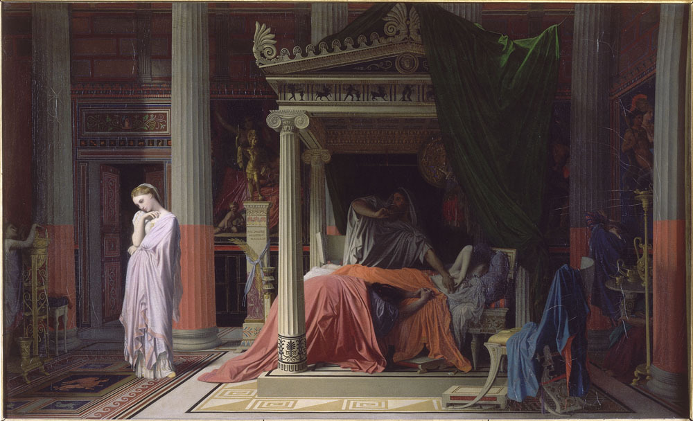 didoofcarthage:  Antiochus and Stratonice by Jean-Auguste-Dominique Ingres1840oil