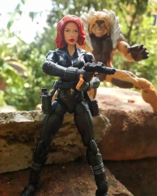 I played with my brother&rsquo;s toys LOL #blackwidow #natasharomanoff #sabretooth #photoshoot #