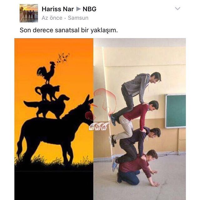 Son derece sanatsal bir yaklaşım.