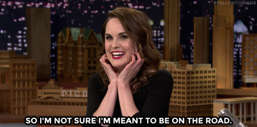 fallontonight: Michelle Dockery just passed her driving test…or was it Lady Mary?