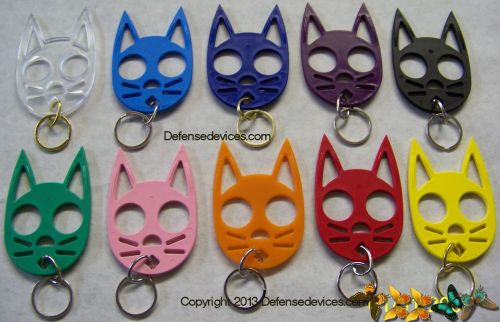 meme-mage:  Cat self-defense key chains are increasingly  popular because they are a stealthy way to carry protection. With sharp  points designed to resemble a cat’s ears, as well as finger holes that  provide a good grip, cat key chains have been