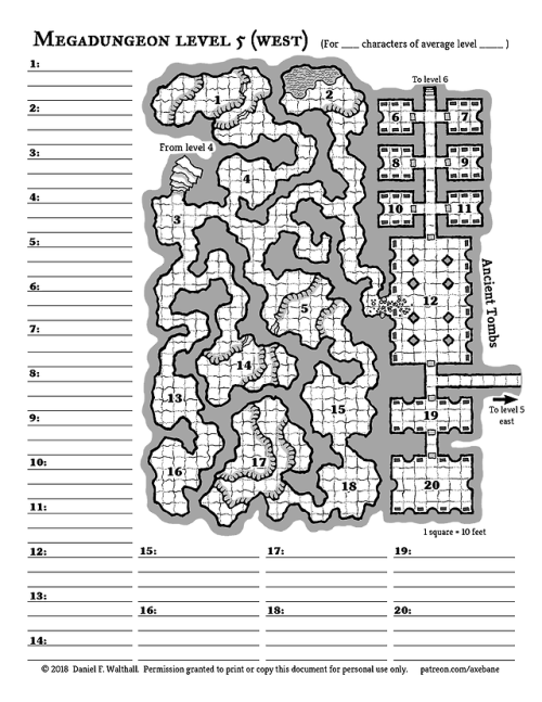 Megadungeon level 5 (map #39)Megadungeon level 5 is here! This level features the “Ancient Tom