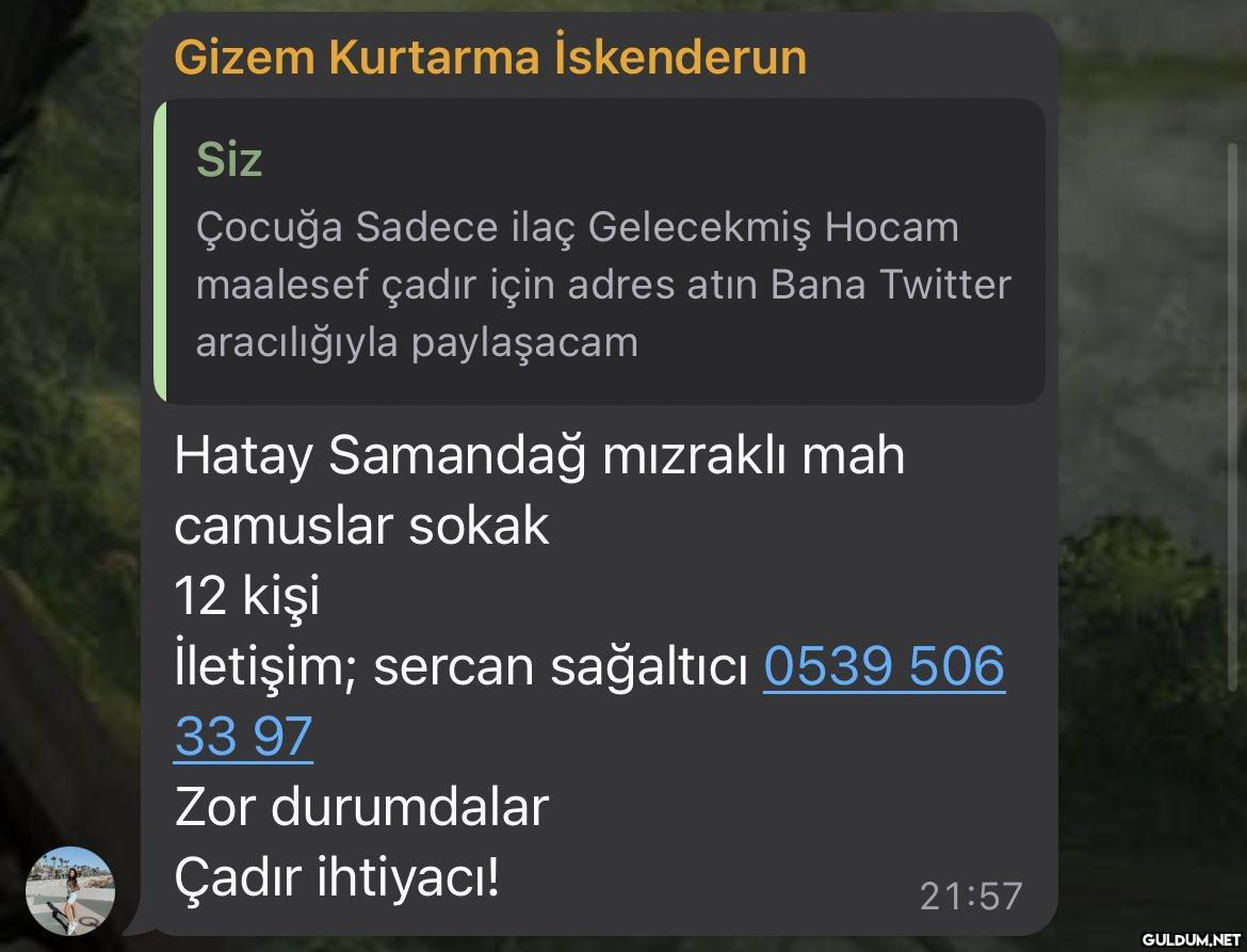 ACİL RT  AİLEYE ÇADIR...