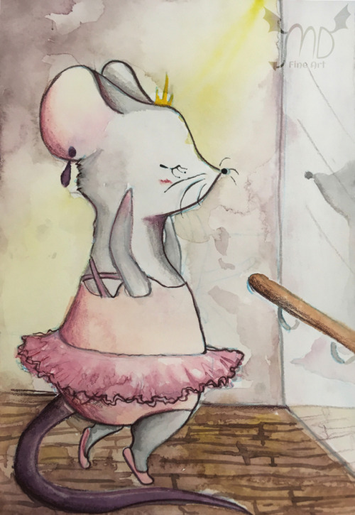 Ballerina mouse watercolor for sale on my Etsyhttps://www.etsy.com/listing/632987679/princess-mouse-