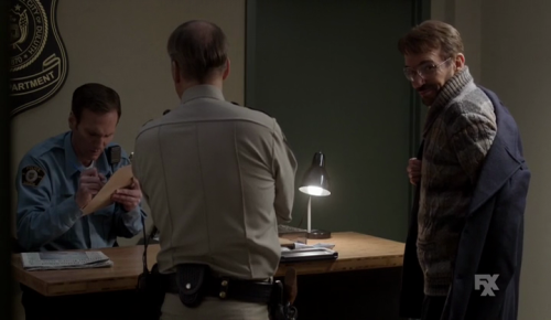 ex-libris-blog: Lorne Malvo & Officer Gus Grimly, Fargo S01E04 ‘Eating the blame’The episode tit