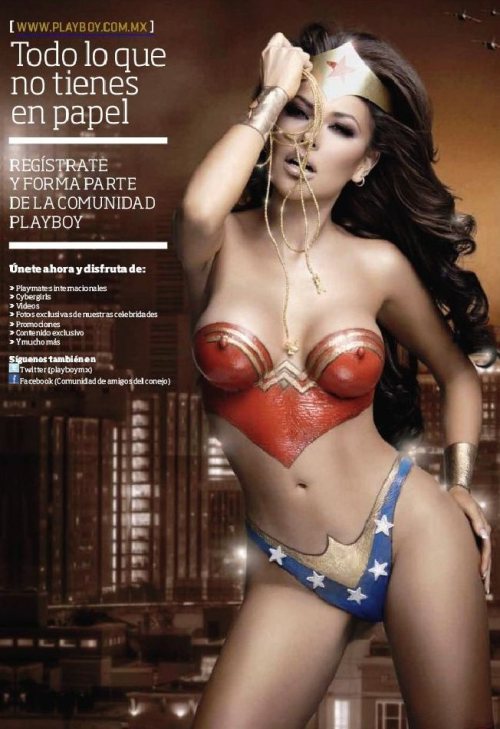 tit-bit:  Gaby Ramirez Wonder Woman Body Paint 