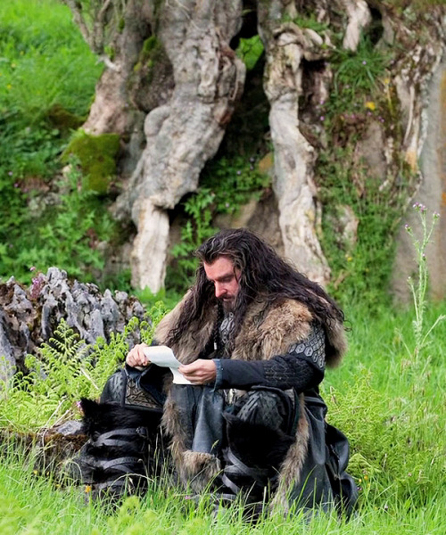 byonome: Richard Armitage on the set of The Hobbit