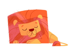 dailycatdrawings:  690: Sleepy Lion I’ve