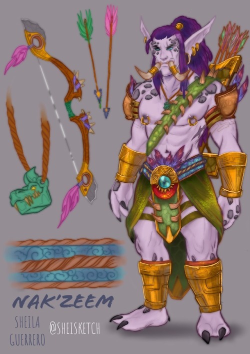 Character sheet of my Zandalari: Nak'Zeem