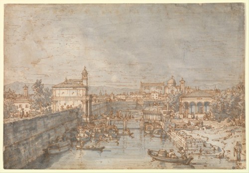 Padua: The River Bacchiglione and the Porta Portello, Canaletto, ca. 1750–60, Robert Lehman Co