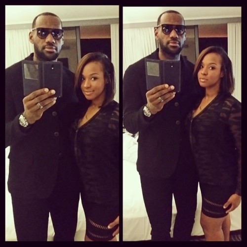 fuckyeahlbj:  @kingjames: Happy New Year folks from @mrs_savannahrj and I #StriveForGreatness #BestOfLuckIn2014  Beautiful couple; Mr. and Mrs. James (salute) 