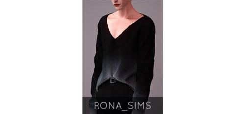 rona-sims:[RONA] Deep V-neck Sweater TS4New mesh10 SwatchesHQ Compatible[T.O.U]Do not re-upload &