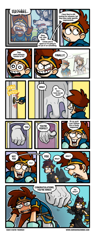 Not even dark pit knows why he´s in smash… comic drawn by awkward zombie,not me