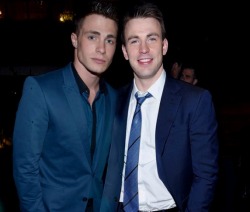 missingprince:  Chris Evans and Colton Haynes 