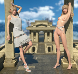 xelandisfapalace: DeviantART Link    Here is something me and some other guys have been working on for some time. Here is Lunafreya, fully nudable and everything! Which is pretty nice!  I used my favourite outfit as the base for this one. o3oOh yeah,