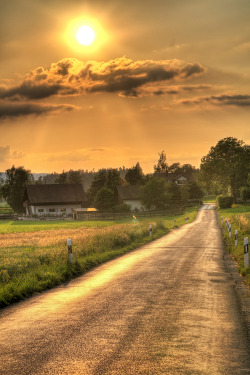 invocado:  Sunset road | by “Tambako the Jaguar on Flickr”