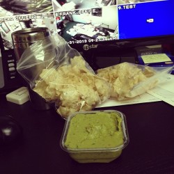 Goodmorning :) #coffee #guacamole #chips