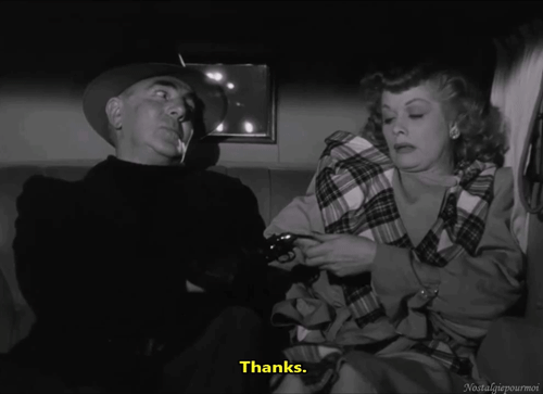 Lucille Ball & George Zucco in Lured, 1947. Directed by Douglas Sirk. [1/4]