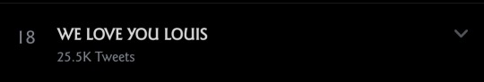 WE LOVE YOU LOUIS is trending worldwide on twitter - 21.10