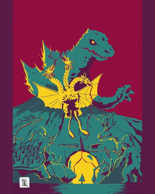 Destroy All Monsters (1968) Movie Fan Poster design @godzillamovie @godzilla_toho #teamgodzilla . . 
