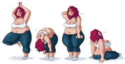 queenchikkbug:  Sammi does yoga to help stay fexible for her work ;o