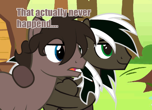 ask-that-brown-pony:  My senpai  &gt;w&lt;!
