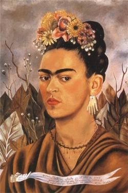 fridakahlo-art:    Self Portrait Dedicated to Dr Eloesser (1940)    Frida Kahlo  