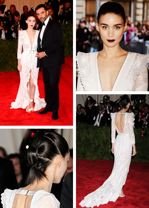 triswoods:  Rooney Mara &amp; Riccardo Tisci —Met Ball 2013  Thank you for somewhat sticki