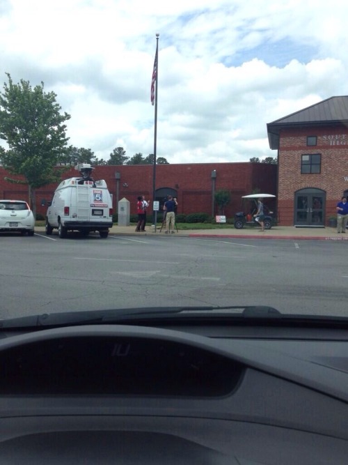 thetravelingminstrel:  so our school’a senior prank made it to the news and im literally laughing so hard  prank list: 1-Slip n slide inside 2- Drake lyric banner 3- Put the principals car for sale in front of the school 4-spray paint the trailor windows