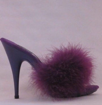 dollsofthe1960s:Old Hollywood Classic Movie Goddess Essentials: Maribou Feather Boudior Mule Heels